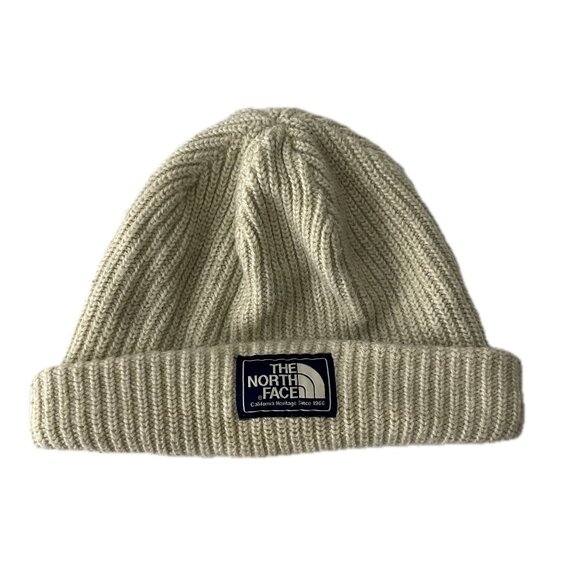 The North Face Unisex Cuffed Beanie Hat One Size Tan - Picture 1 of 3